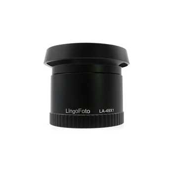 49mm de Metal, Capa de Lente e Lente Adaptador de Tubo para a Leica X1 & X2 Câmera Digital Preto