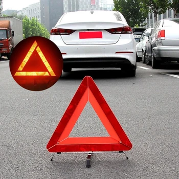 Carro De Emergência Desagregação De Triângulo De Aviso Vermelho Refletivo De Segurança Perigo De Carro Tripé Dobrado Sinal De Stop Refletor Reflectante Tira