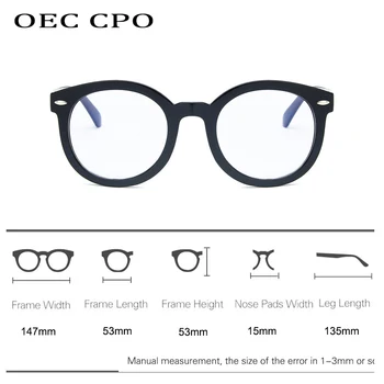 Moda Vintage quadros ópticos Limpar Lente de Óculos de Nerd Geek Óculos Óculos Oversized Círculo Óculos Unissex O323