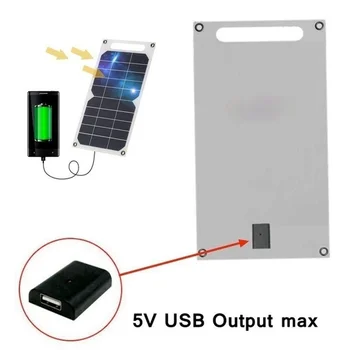 O Painel Solar portátil 5V Solar Placa USB com Seguro de Carga Estabilizar Carregador de Bateria para Alimentação de Banco de Telefone Acampamento ao ar livre Casa