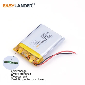 Bateria recarregável de lítio de 602830 450MAH 3.7 V bateria de polímero de lítio 062830 MP3 MP4 Bluetooth estéreo de DIY