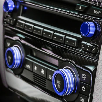 Ar Condicionado carro de Som Botão Tampa de Decoração de Interiores Para BMW Série 3 2005-2013 E90 E91 E92 E93 ( 3 Ou 4 botões de opção)
