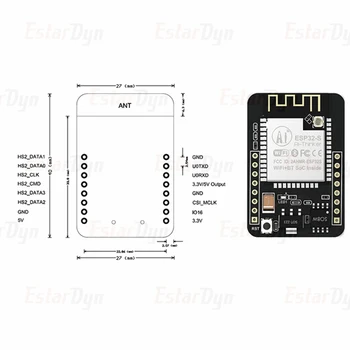 ESP32-CAM Módulo wi-Fi De 2,4 G de Antena ESP32 Serial para wi-Fi ESP32 CAM Conselho de Desenvolvimento 5V Bluetooth com OV2640 o Módulo de Câmera de DIY