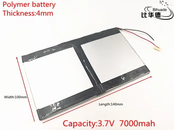 1pcs/monte 3,7 V,7000mAH (polímero de íon de lítio de bateria) bateria de iões de lítio para o pc da tabuleta de 7 polegadas, 8 polegadas a 9 40100140