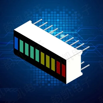 10PCS Display de LED de 10 Segmento de Barras de Luz Módulo de Exibição Gráfico de Barras Ultra Brilhante, Amarelo, Vermelho, Verde, Azul, Cores da Multi-cor