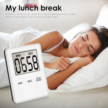 8 Cores Timer de Cozinha Digital do LCD da Tela de Ímã Relógio Quadrado de confecção de Contagem Contagem regressiva, Alarme de Relógio de Cozinha Temporizadores Casa