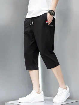 Verão Bolsos de Zip Sweatshorts Homens Sportswear Curto Calças de Jogger Calças Capris Masculino Sólido Algodão Casual Shorts Plus Size 8XL