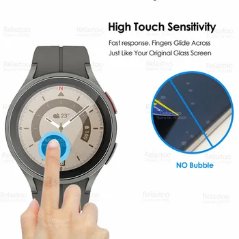 3Pcs Completo Tampa de Vidro Temperado Para Samsung Waych 5 Pro Protetor de Tela do Filme Samung Watch5 5Pro Watch5Pro 45mm Acessórios Inteligentes